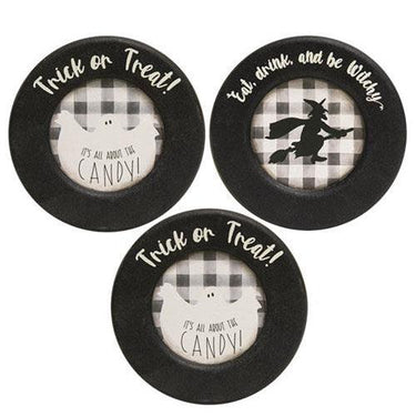 Buffalo Check Trick or Treat Plate 3 Asstd - The Fox Decor